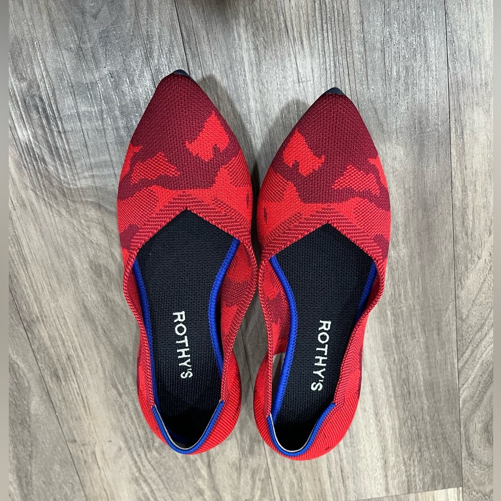 Rothy's Red and Black Flats